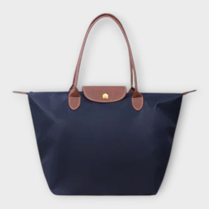 Teresa bolso de hombro de tela oxford azul marino