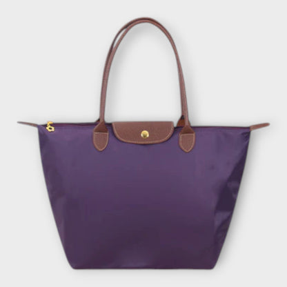 Teresa bolso de hombro de tela oxford morado